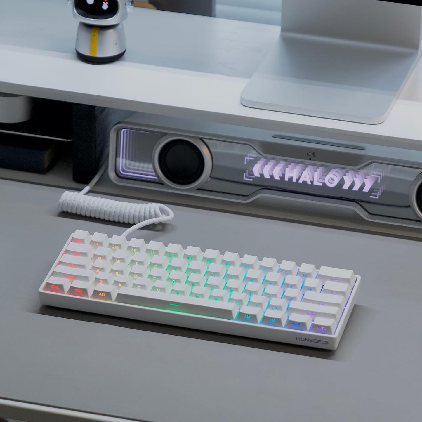 Magic Geek FUN60 Magnetic Axis Keyboard ( White )