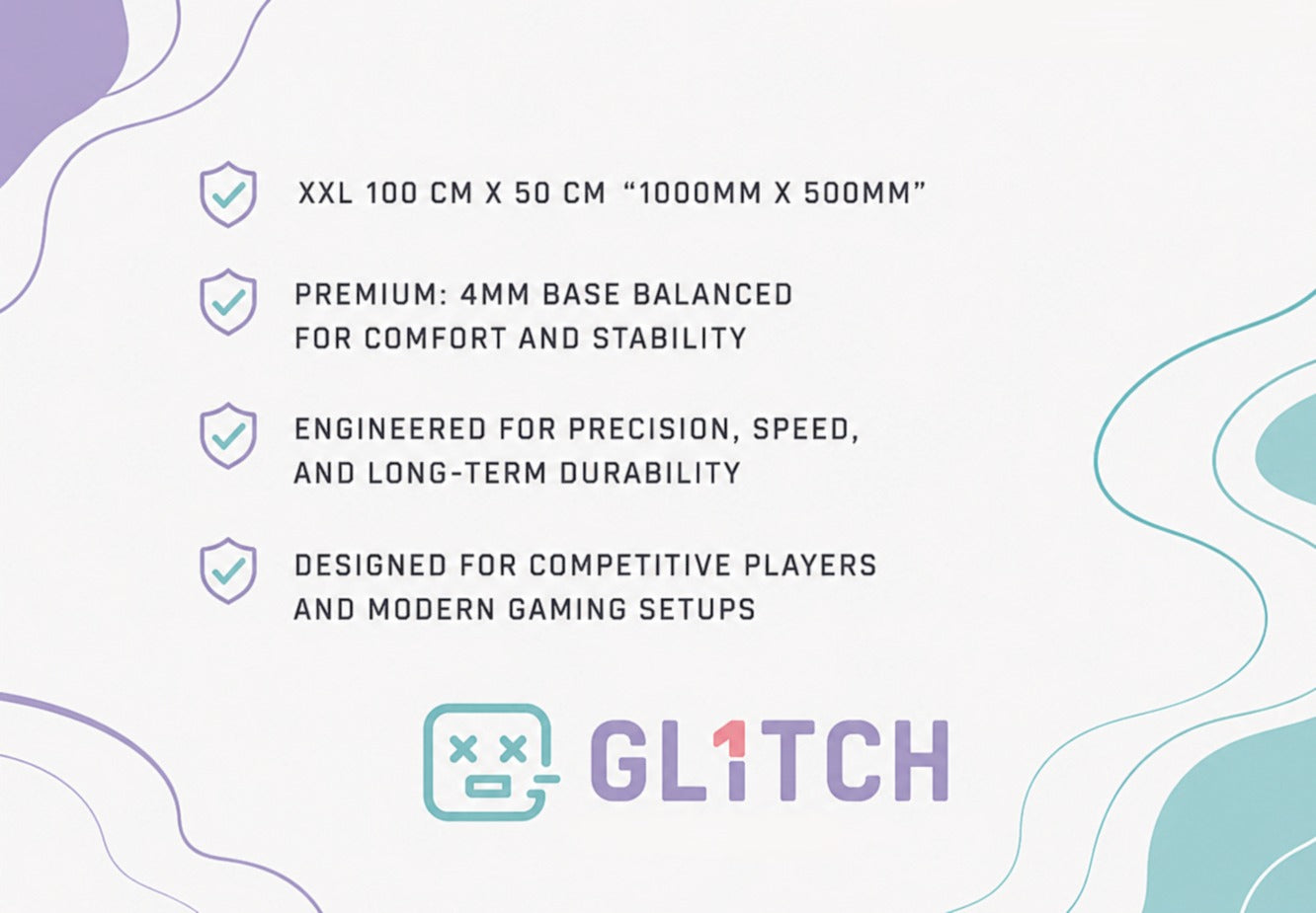 GL1TCH Mousepad ( White )