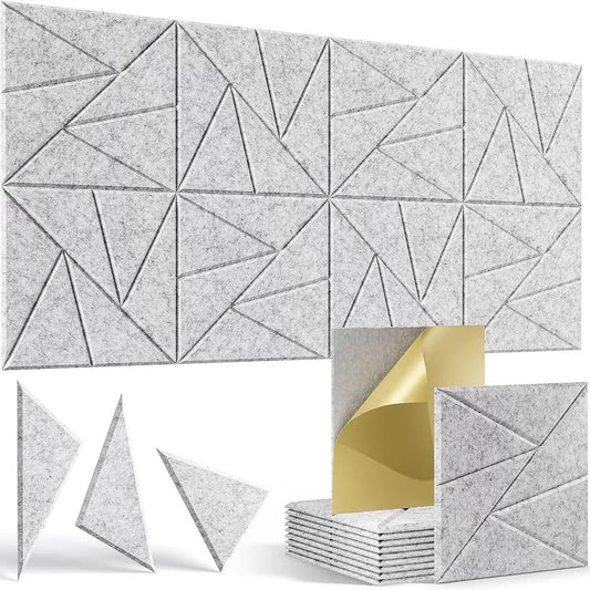 Fiber Soundproofing x12 Panels, ( Light Grey )