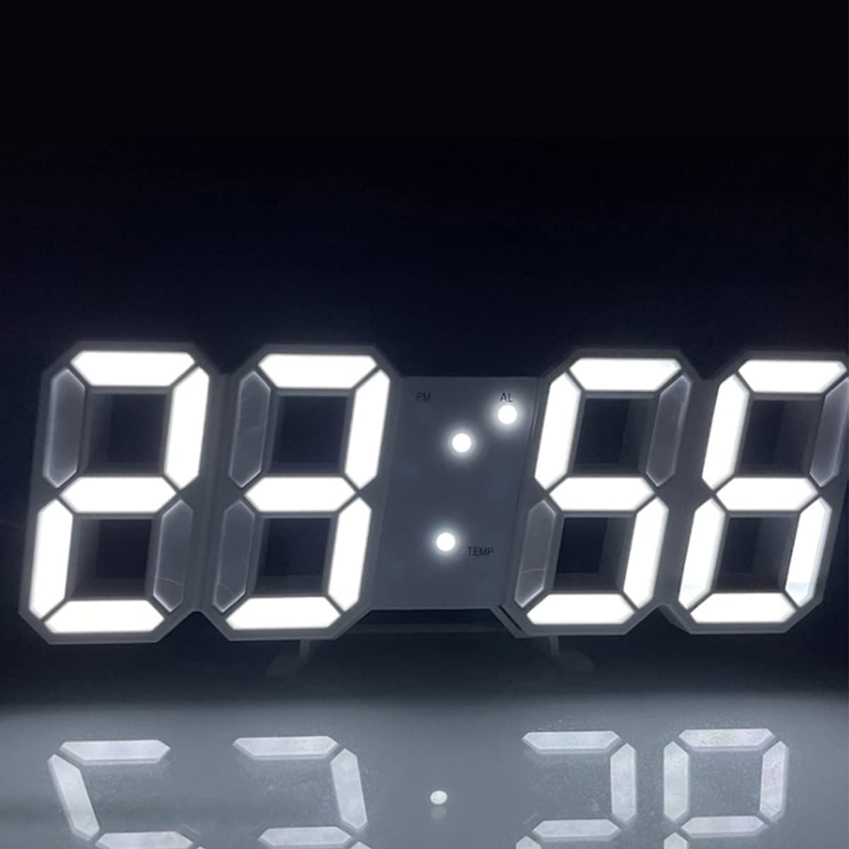 Beauenty 3D Digital Clock Desktop - ( White )