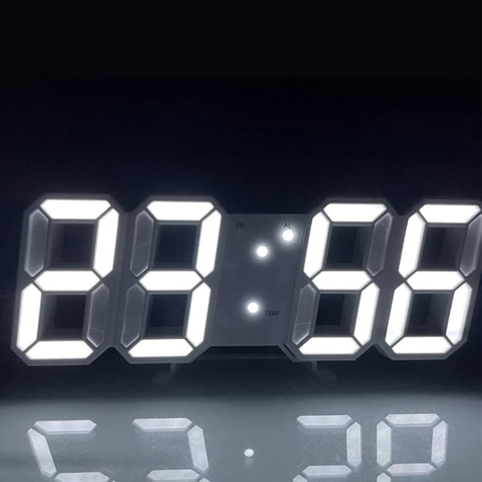 Beauenty 3D Digital Clock Desktop - ( White )