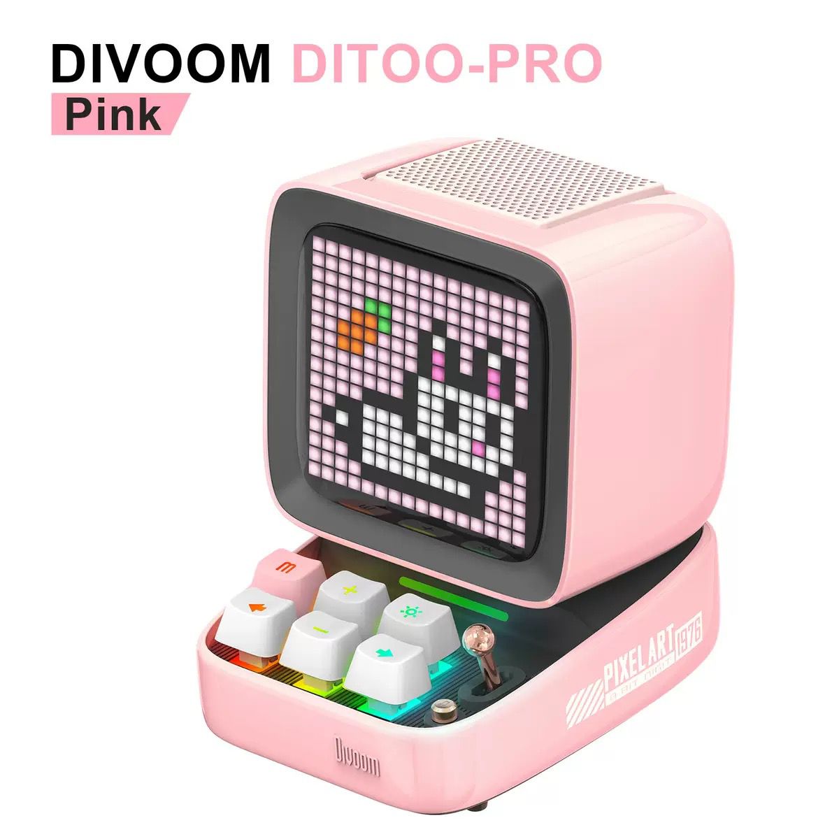 Divoom Ditoo Pro Bluetooth Mini Speaker - ( Pink )